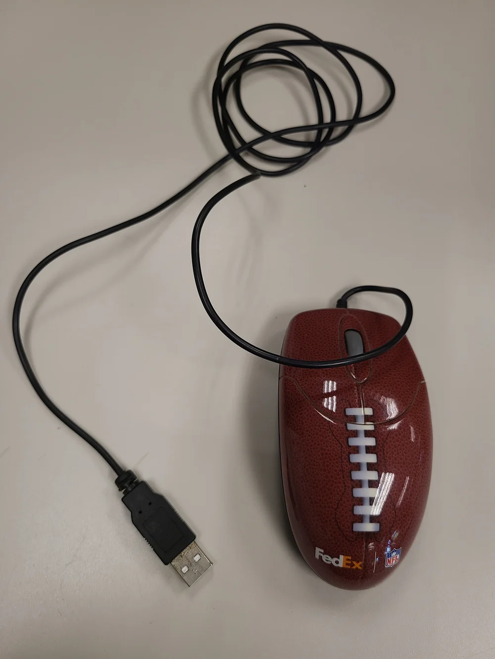 FedEx NFL Football Shaped Wired USB Computer Mouse